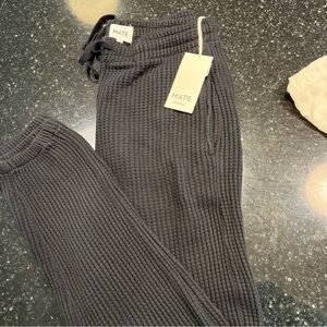 MATE the Label Charcoal Textured Sweatpants